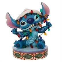 Disney Traditions - Stitch Wrapped in Lights H: 13 cm.